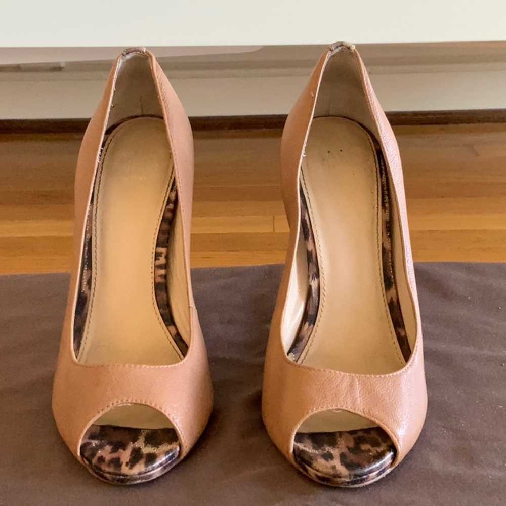 Nude and print heels